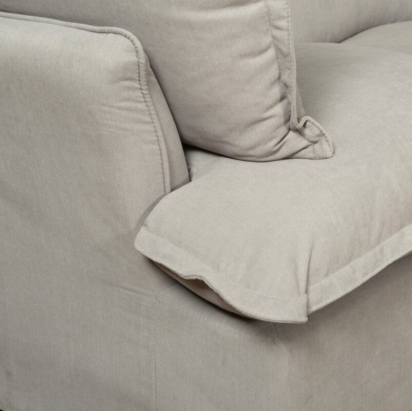 FeatherSoft Modular Sectional Sofa with Relaxed Linen Texture | TSM008