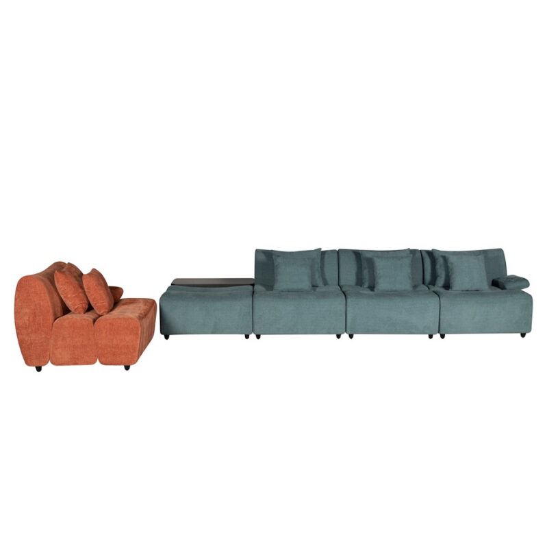 DualForm Modular Sectional Sofa with Integrated Lounge Platform | TSM009