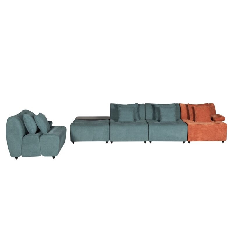 DualForm Modular Sectional Sofa with Integrated Lounge Platform | TSM009