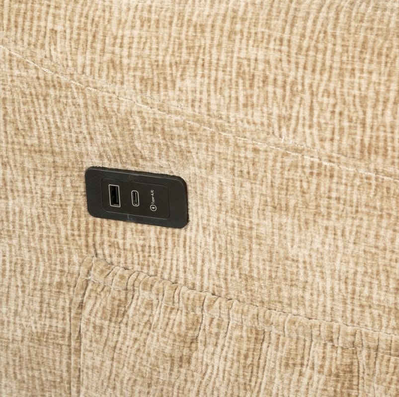 Textured Fabric Sleeper Chair with USB Charging Port | MSC001