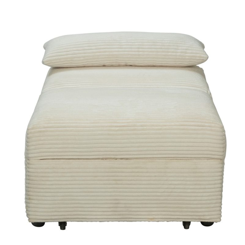 Ribbed Velvet Sleeper Chair with Fold-Out Bed Base | MSC002