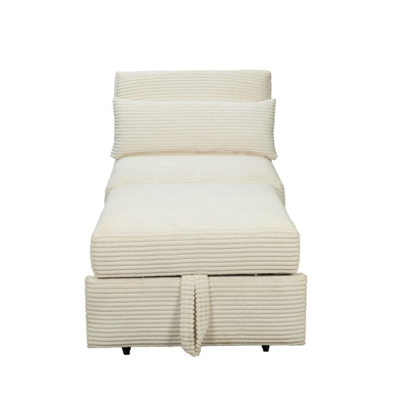 Ribbed Velvet Sleeper Chair with Fold-Out Bed Base | MSC002
