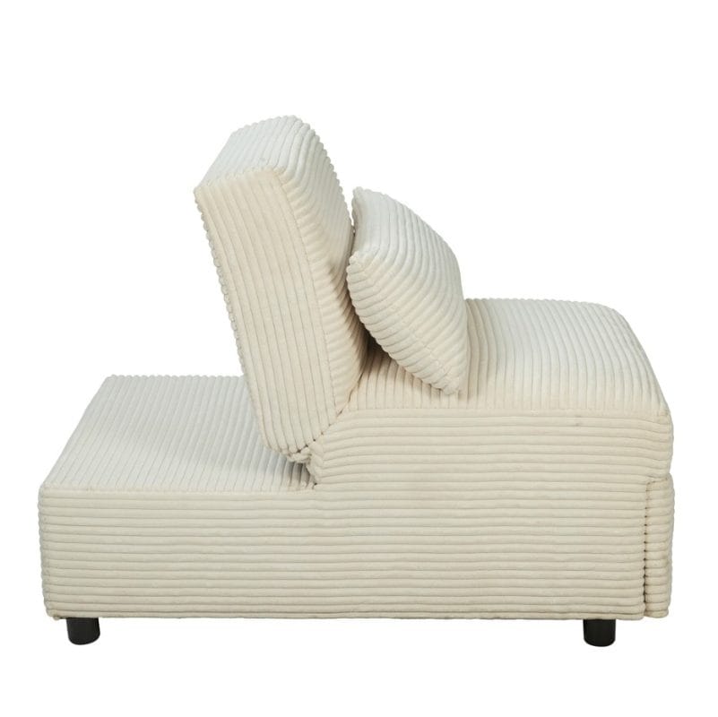 Ribbed Velvet Sleeper Chair with Fold-Out Bed Base | MSC002