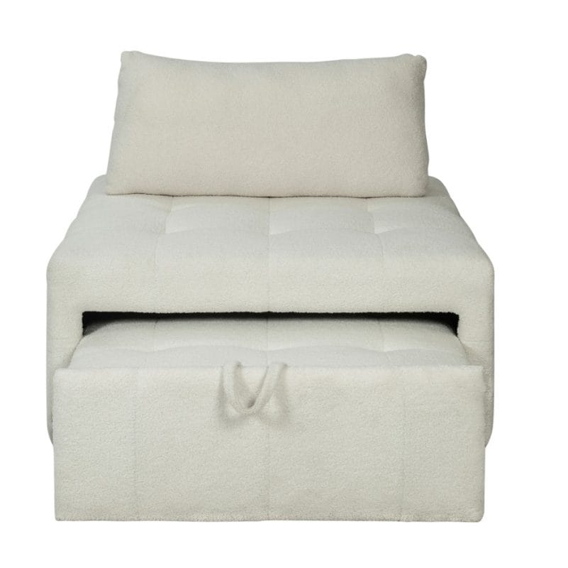 Bouclé Fabric Sleeper Chair with Pull-Out Bed Base | MSC003