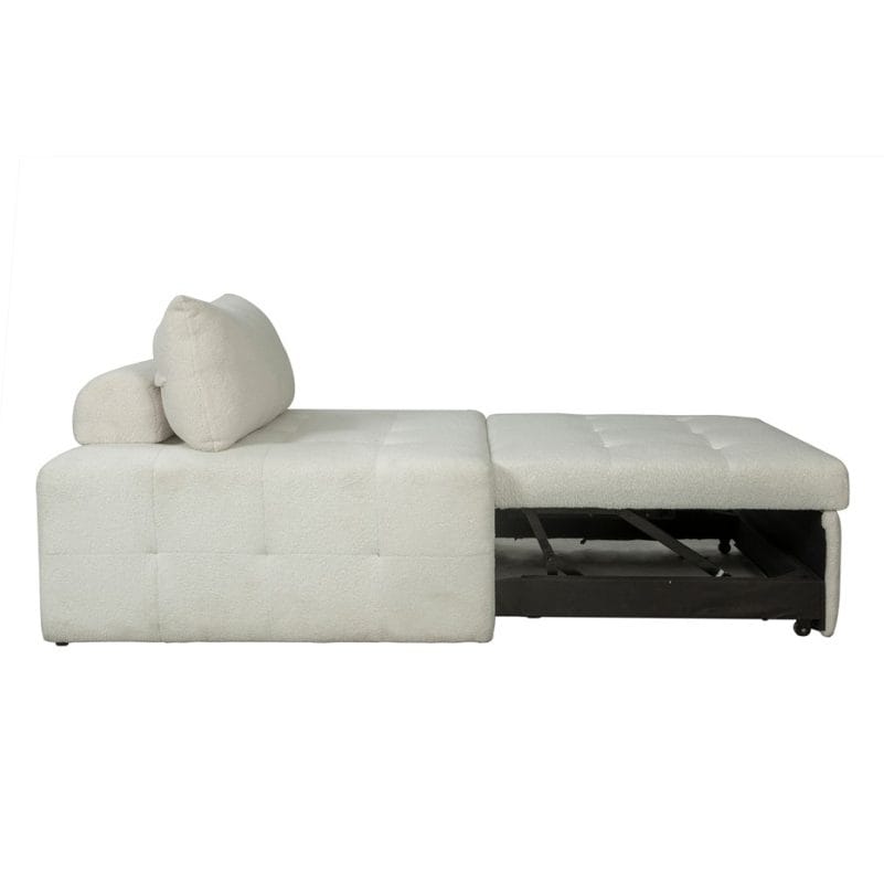 Bouclé Fabric Sleeper Chair with Pull-Out Bed Base | MSC003