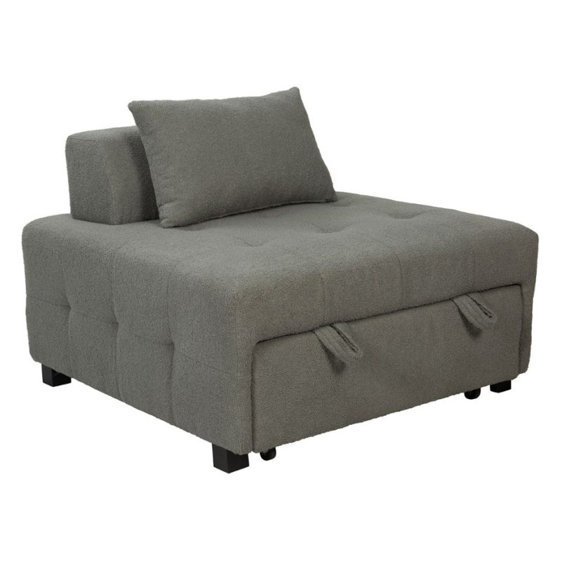 Tufted Bouclé Sleeper Chair with Reinforced Pull-Out Base – MSC004