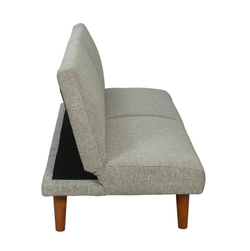 Rectangular Fabric Convertible Sofa Bed with Wooden Legs | MSB001