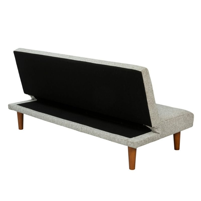 Rectangular Fabric Convertible Sofa Bed with Wooden Legs | MSB001