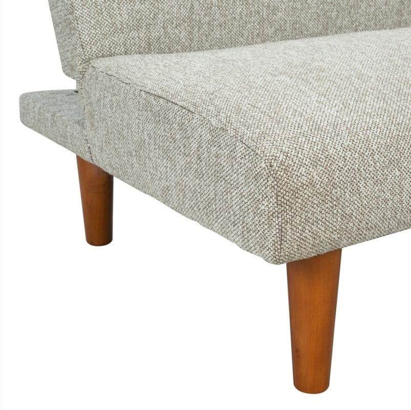 Rectangular Fabric Convertible Sofa Bed with Wooden Legs | MSB001
