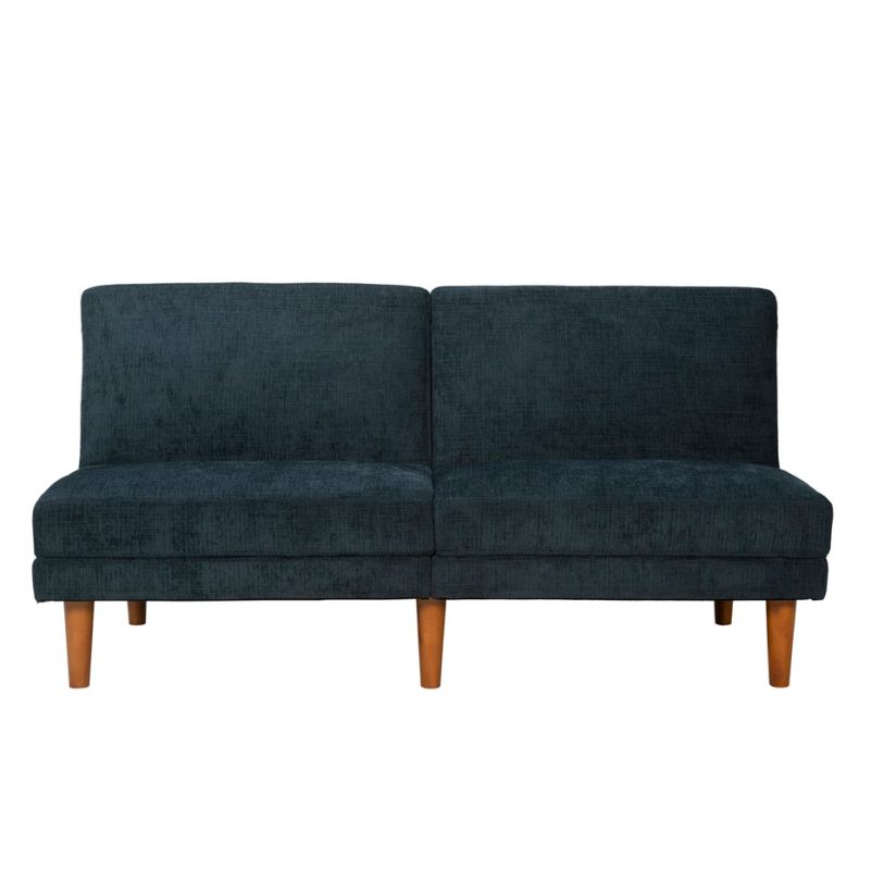 Velvet Upholstered Convertible Sofa Bed with Wooden Legs | MSB002