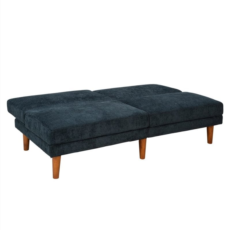 Velvet Upholstered Convertible Sofa Bed with Wooden Legs | MSB002