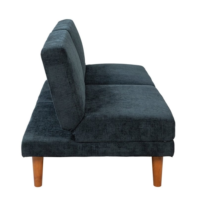 Velvet Upholstered Convertible Sofa Bed with Wooden Legs | MSB002