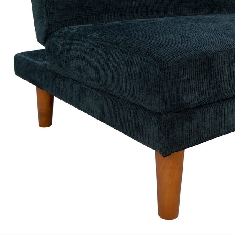 Velvet Upholstered Convertible Sofa Bed with Wooden Legs | MSB002