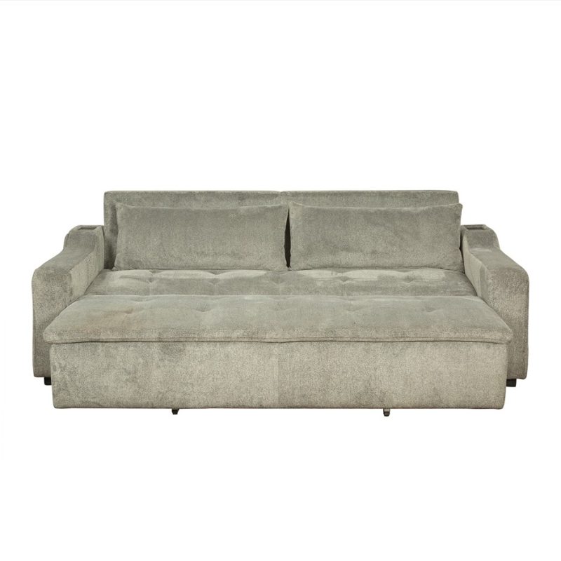 Textured Fabric Pull-out Sofa Bed with USB Charging Port | MSB005