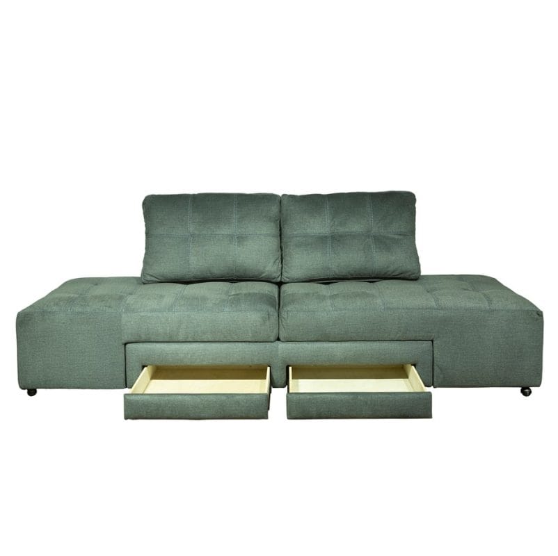 Textured Weave Fabric Sofa Bed with Storage | MSB008