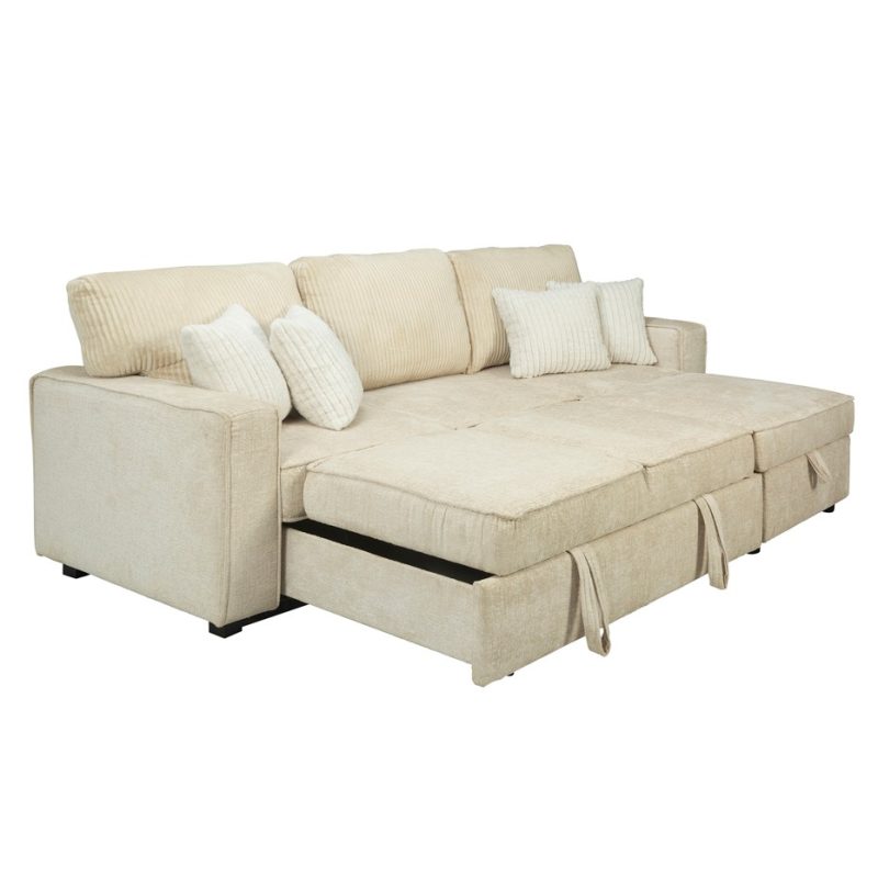 Modular Sectional Sofa Bed with Storage Chaise | MSB009