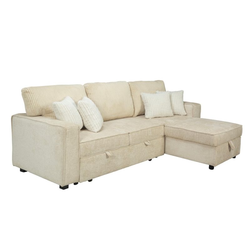 Modular Sectional Sofa Bed with Storage Chaise | MSB009