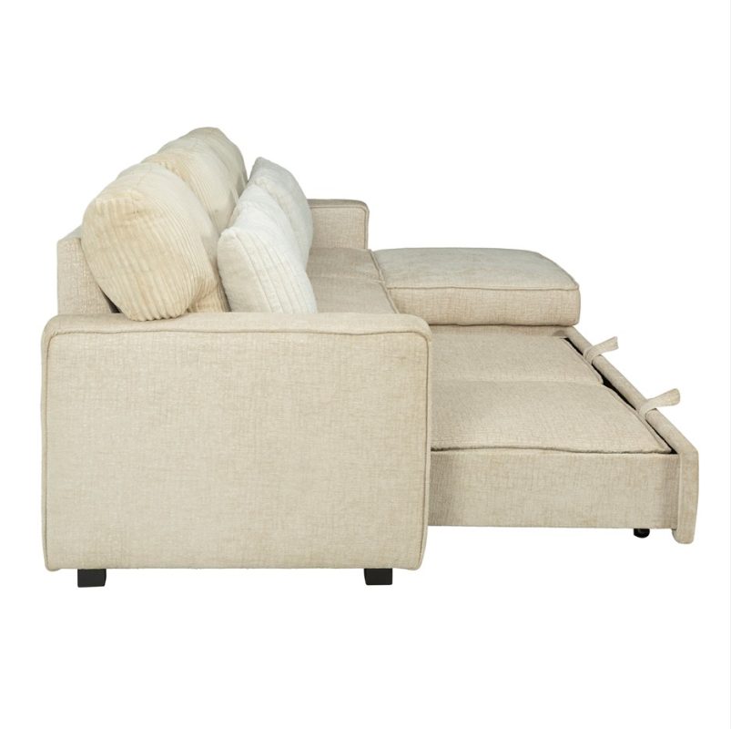 Modular Sectional Sofa Bed with Storage Chaise | MSB009