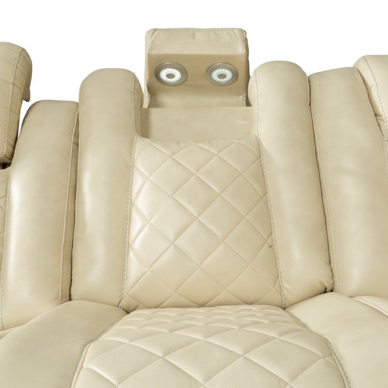 Tri-Motion Leather Reclining Sectional Sofa | MSF002