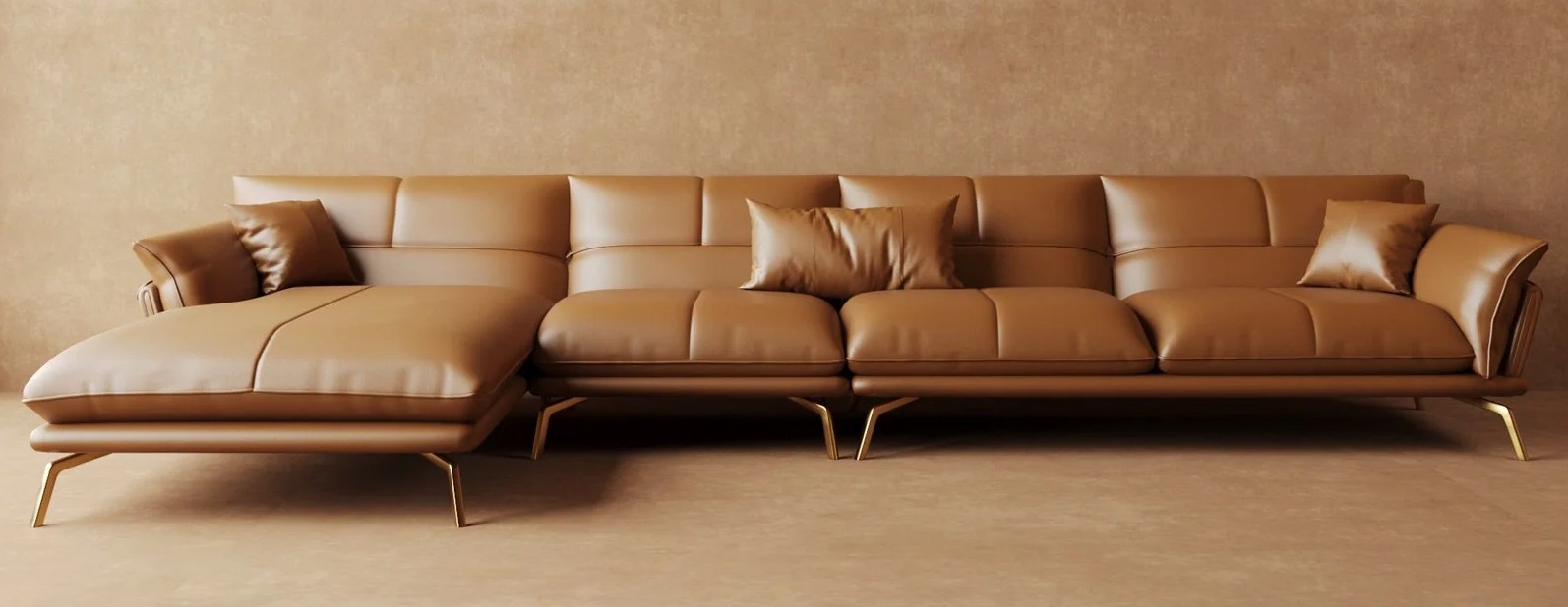 Sofa designs made from full-grain leather