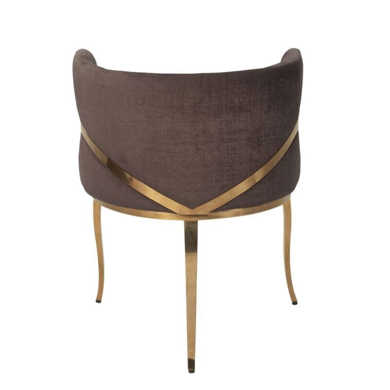 Asymmetrical Iron Dining Chair with Curved Support Frame | CH019
