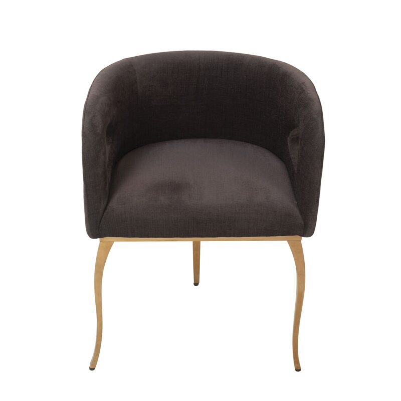 Asymmetrical Iron Dining Chair with Curved Support Frame | CH019