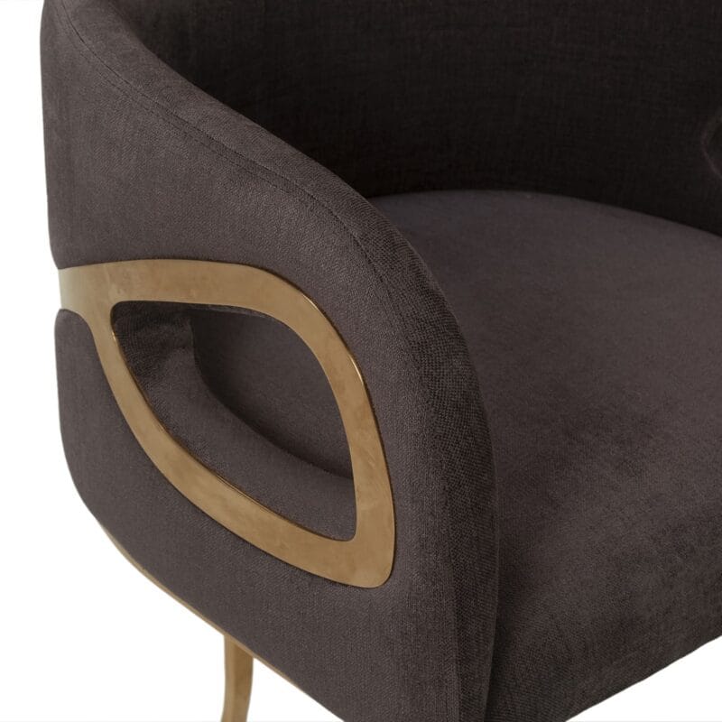 Asymmetrical Iron Dining Chair with Curved Support Frame | CH019