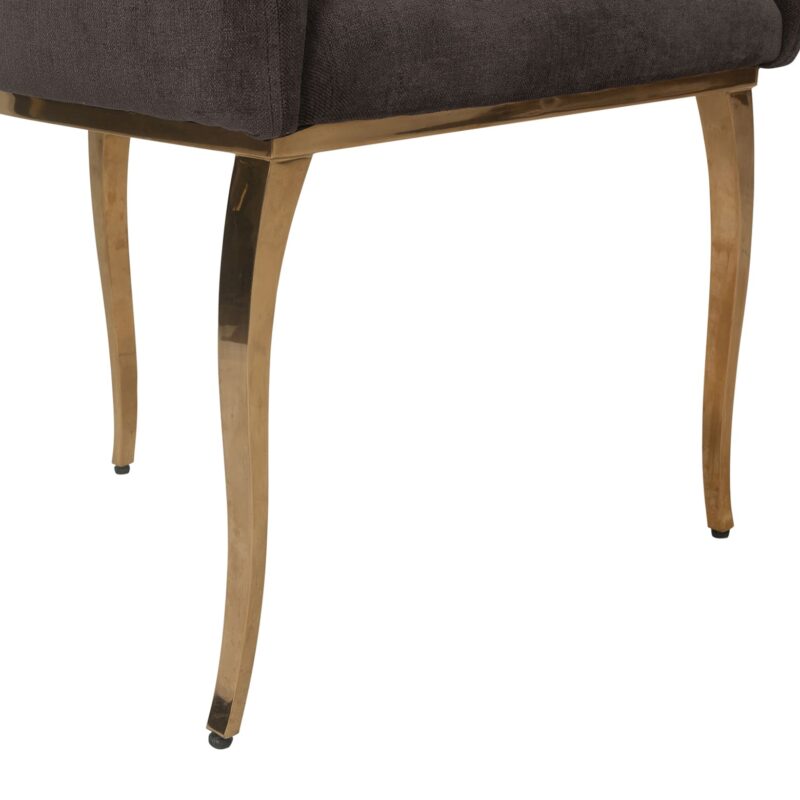 Asymmetrical Iron Dining Chair with Curved Support Frame | CH019