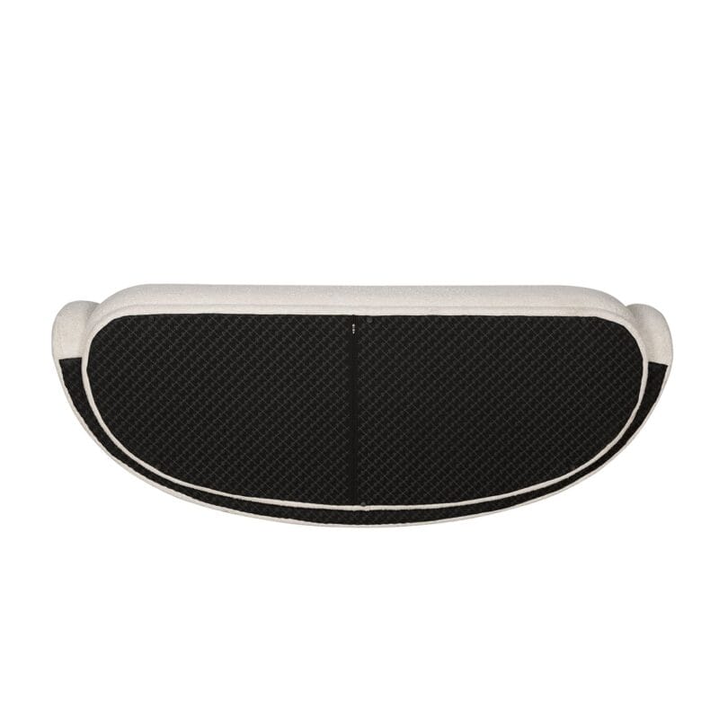 Bouclé Fabric Lounge Sofa with Soft Asymmetric Backrest