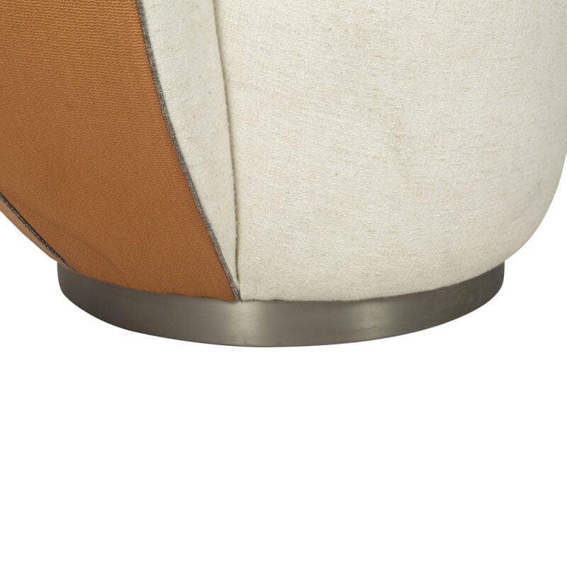 Curved Fabric Accent Chair with Dual-Tone Panel Shell | TC020