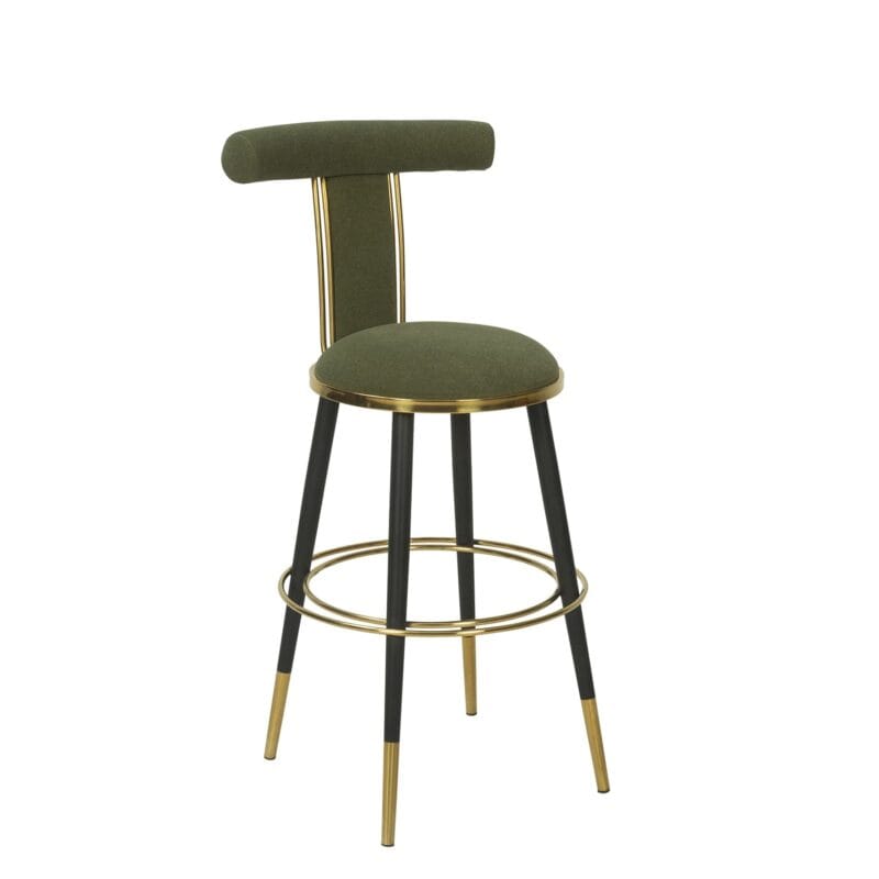Iron Bar Chair with Circular Footrest Support Frame | BC014