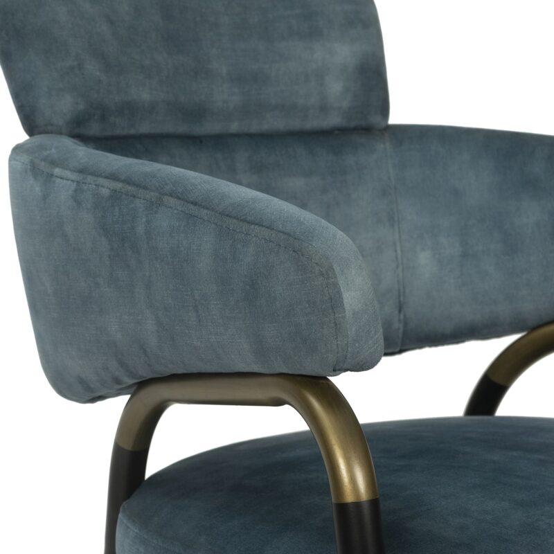 Iron Dining Chair with Arched Support Arms | CH039