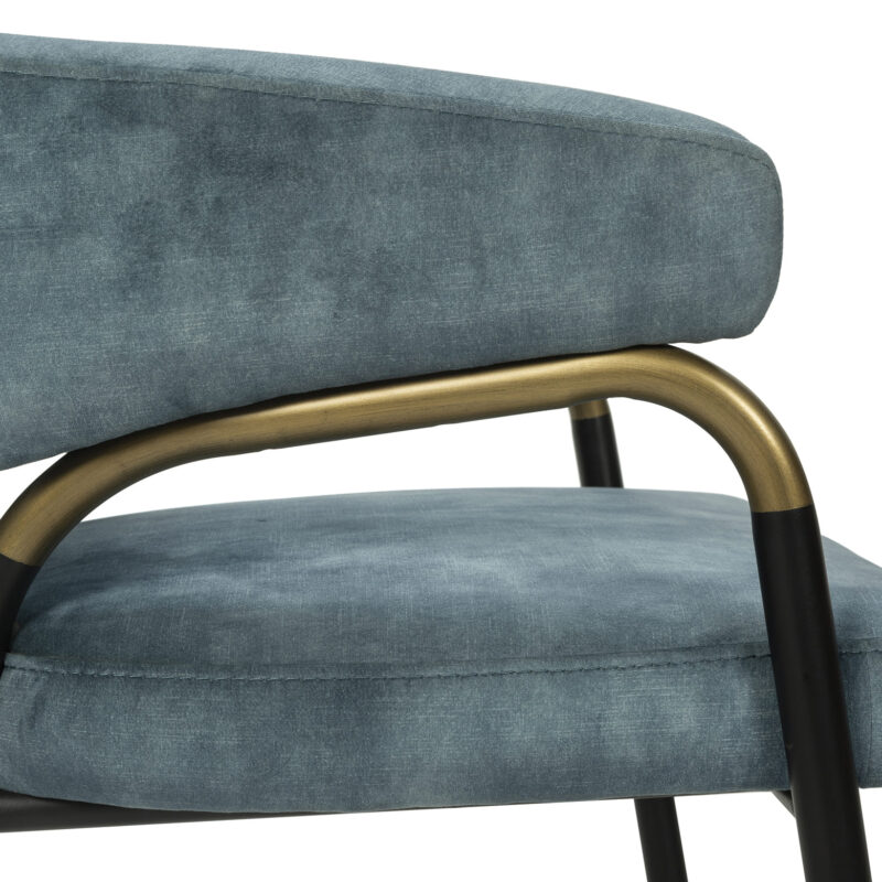 Iron Dining Chair with Arched Support Arms | CH039