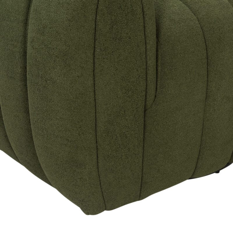 Textured Fabric Armchair with Soft Channel-Padded Body