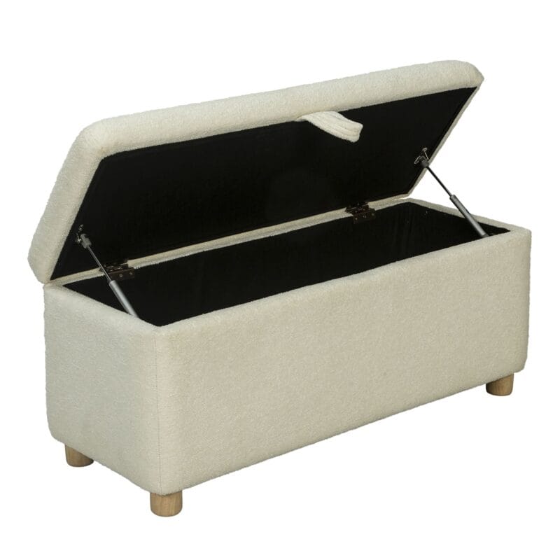 Upholstered Storage Bench with Soft-Close Hinged Lid