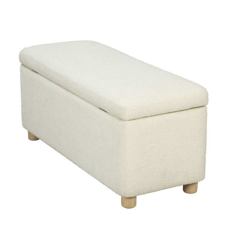 Upholstered Storage Bench with Soft-Close Hinged Lid