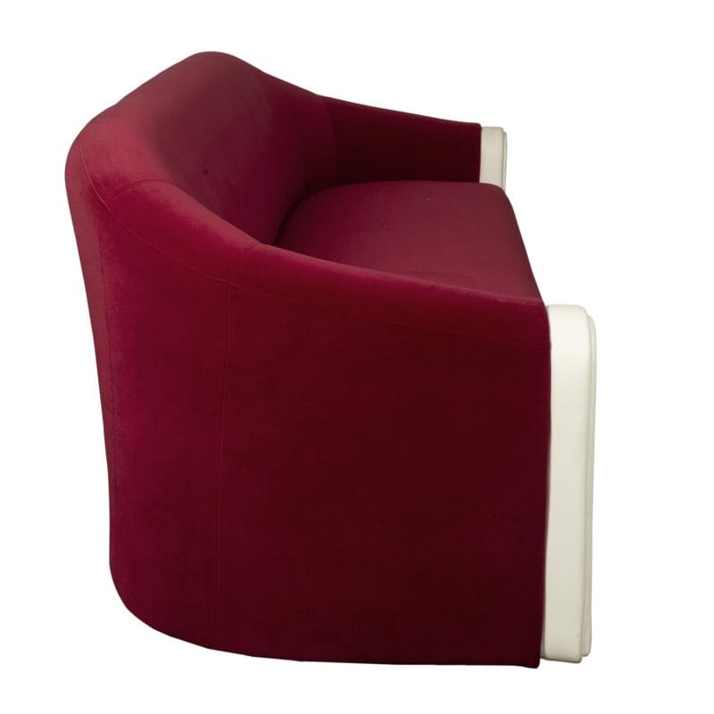 Upholstered Velvet Sofa with Sculpted Side Panels | TSF015