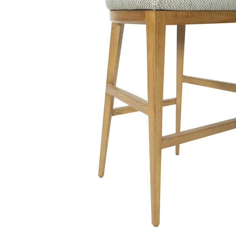 Wood Bar Chair with Contoured Back Shell