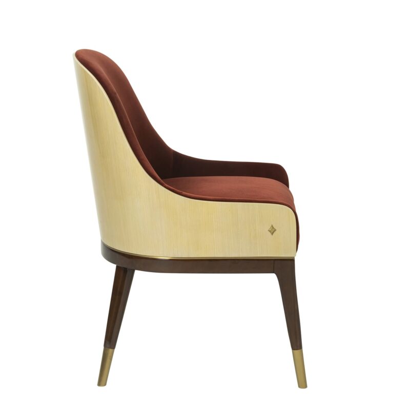 Wood Dining Chair with Tapered Back Curve | CH047
