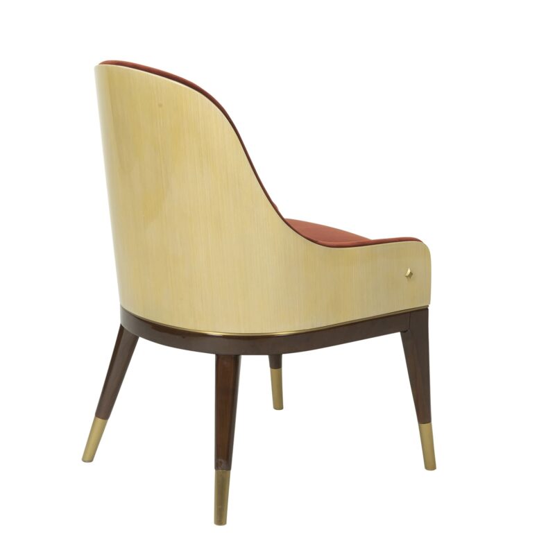 Wood Dining Chair with Tapered Back Curve | CH047
