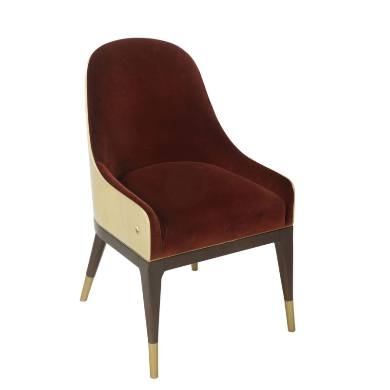 Wood Dining Chair with Tapered Back Curve | CH047