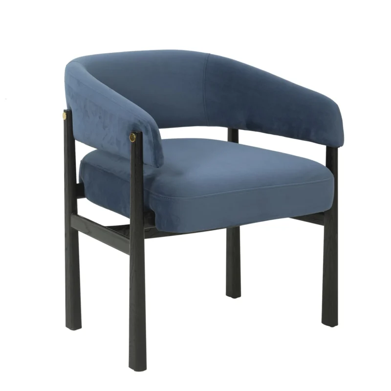 Wood Frame Dining Chair with Wrapped Curved Backrest | CH037