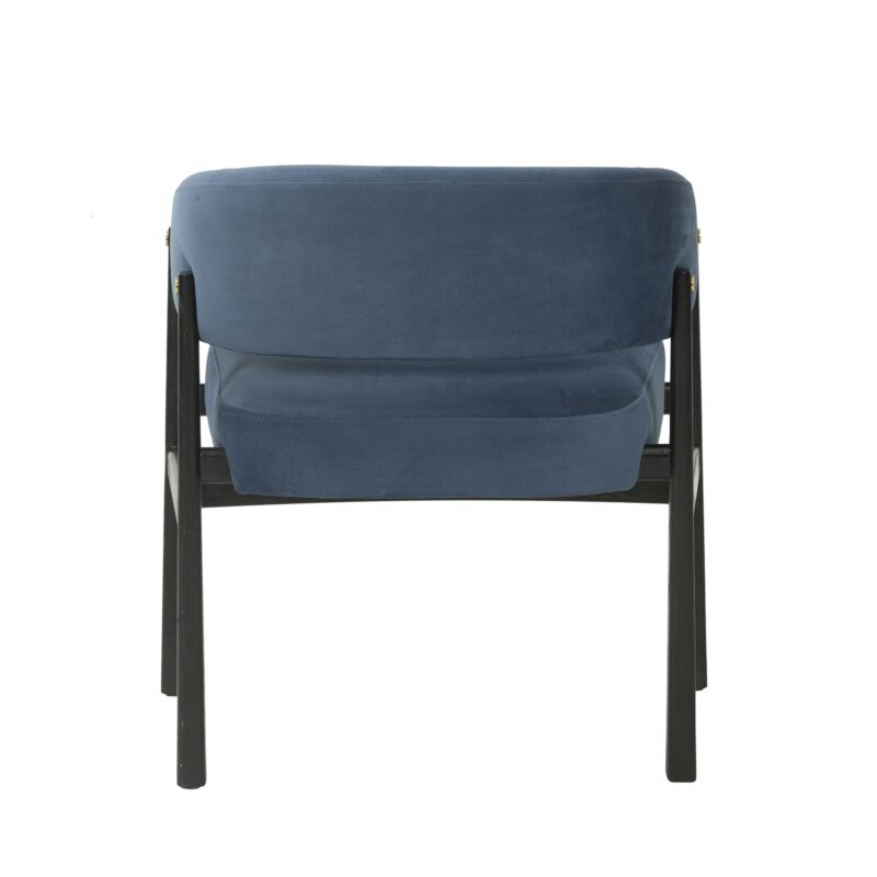Wood Frame Dining Chair with Wrapped Curved Backrest