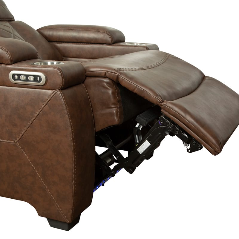 Contemporary Leather Power Recliner