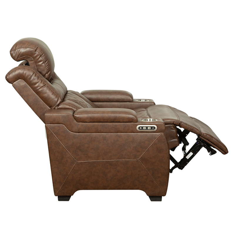 Contemporary Leather Power Recliner