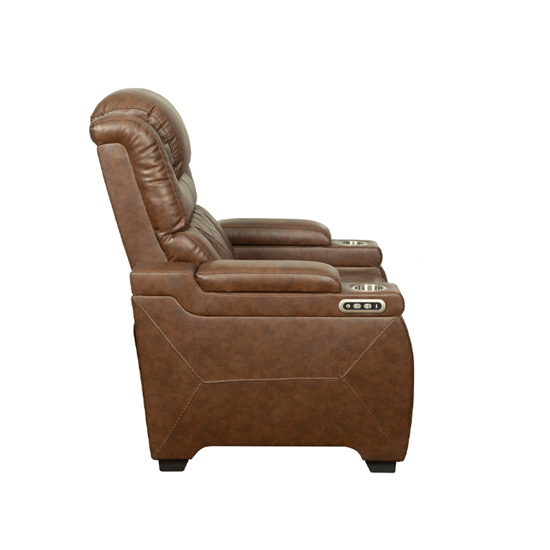 Contemporary Leather Power Recliner