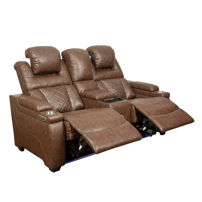 Dual Power Reclining Home Theater Loveseat with Bluetooth Speakers