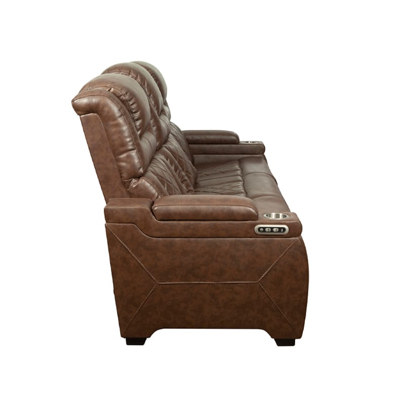 Dual Power Reclining Sofa with Drop-Down Table & Charging Station