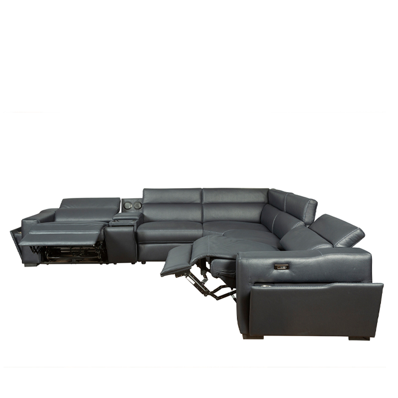 Power Reclining Sectional Sofa with Storage Console & Bluetooth Speaker