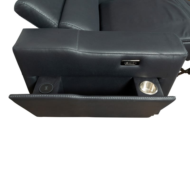 Power Reclining Sectional Sofa with Storage Console & Bluetooth Speaker